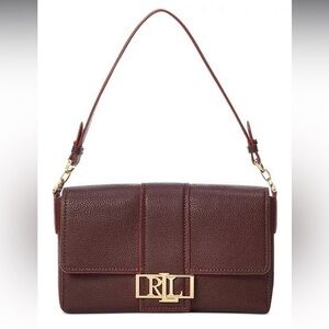 NWOT Lauren Ralph Lauren ◀️ Burgundy 
Leather Spencer Shoulder Bag